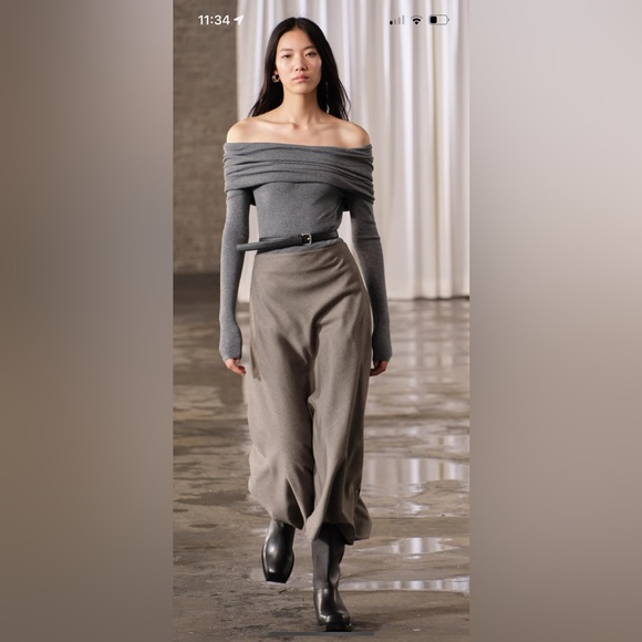 Zara wool bias skirt ZW collection - Picture 5 of 13